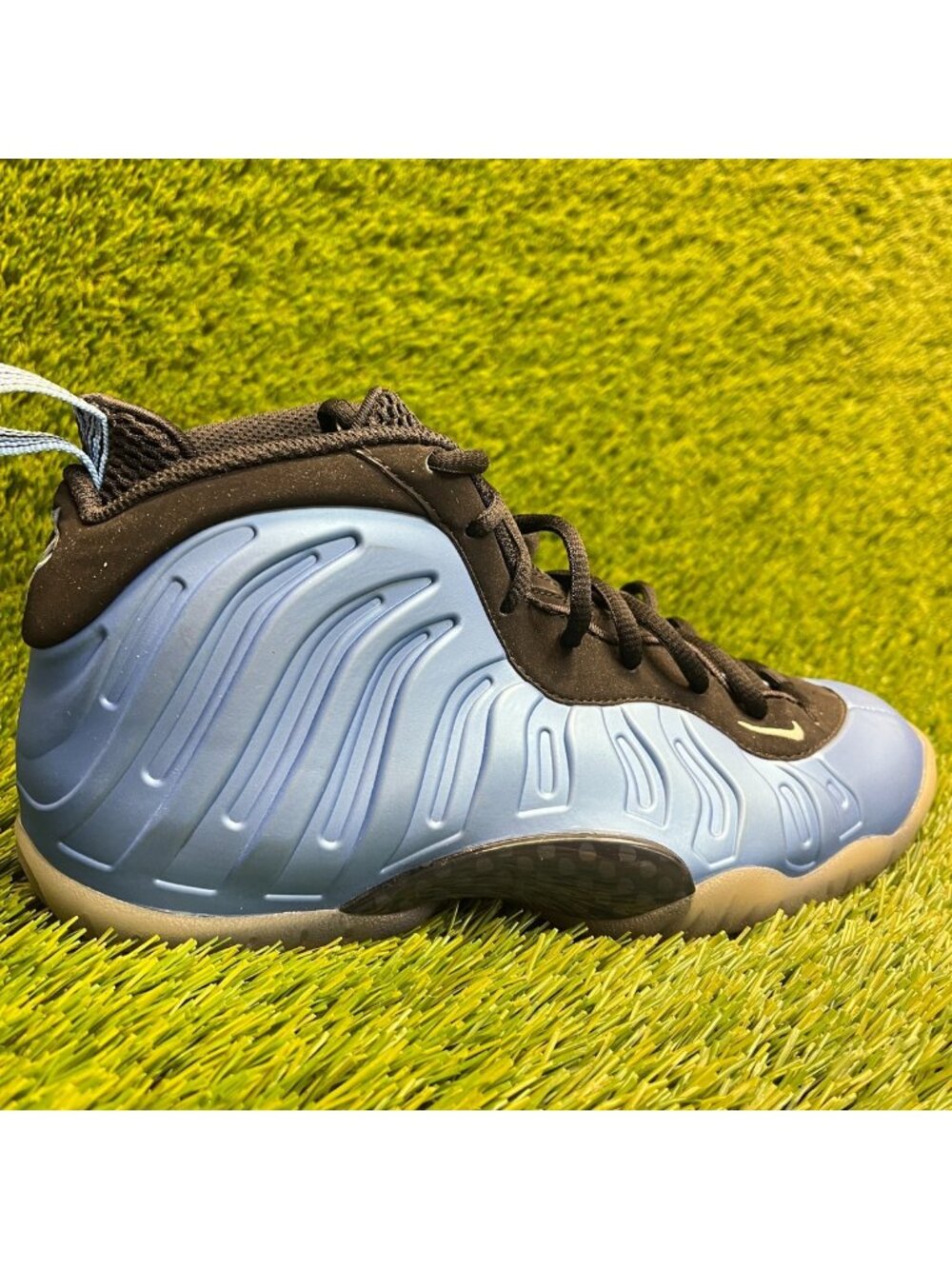Nike Little Posite One GS Boys Size 6Y Blue Black Basketball Shoes Sneakers